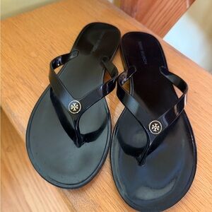 Tory Burch Black Miller Jelly Flip-Flop Sandals